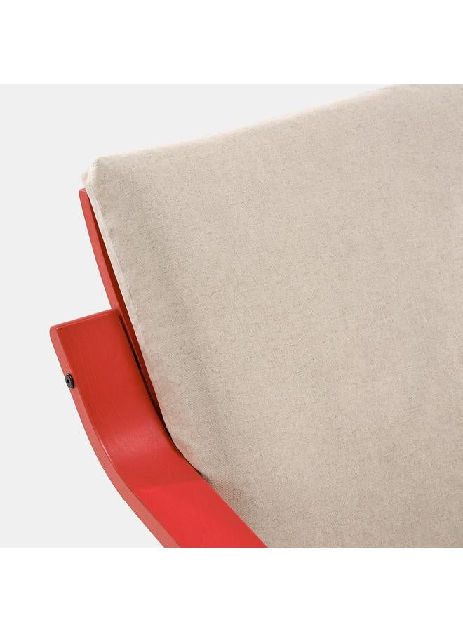 Zaboon Low-Back Armchair, Red/Katorp Natural Colour/Beige - Image 5