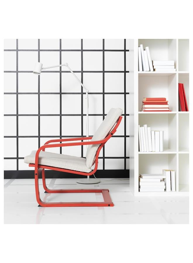 Zaboon Low-Back Armchair, Red/Katorp Natural Colour/Beige - Image 4