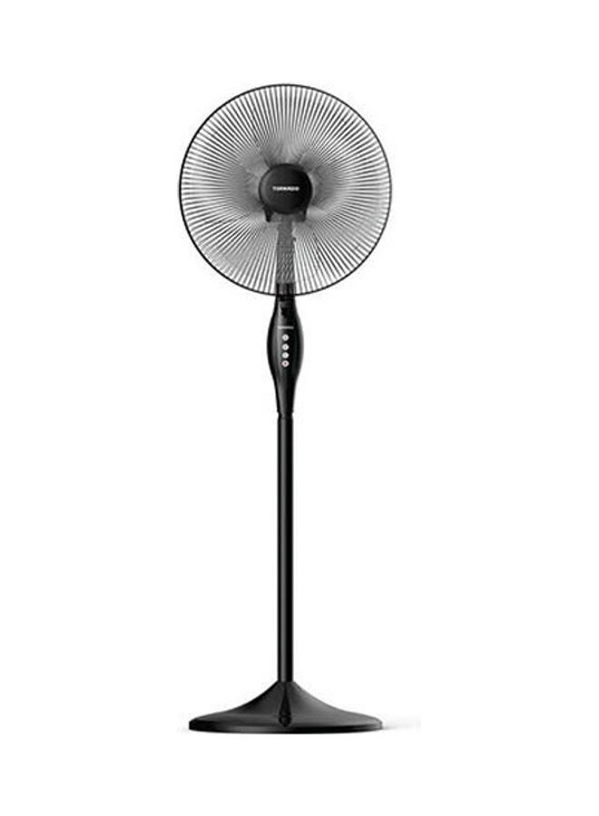 Stand Fan 16 Inch With 4 Plastic Blades And 3 Speeds Tsf-16W 16 W TSF-16W Black