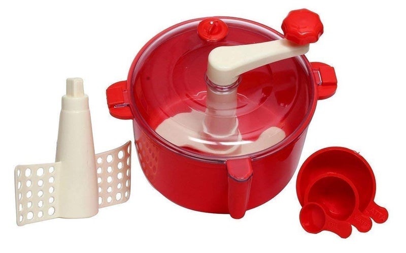 Purabelle Plastic Automatic Atta Roti Maker for Home RED Made in India - Image 1