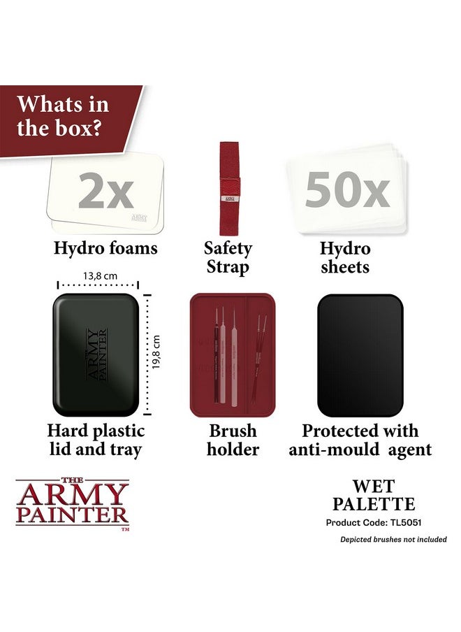 The Army Painter Hydropack Bundle Stay Wet Palette For Acrylic Painting Acrylic Paint Palette 50 Pcs Wet Palette Paper And 2 Wet Pallet Sponges  - Image 5