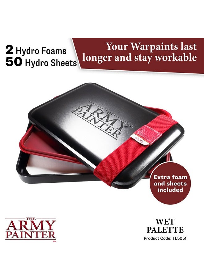 The Army Painter Hydropack Bundle Stay Wet Palette For Acrylic Painting Acrylic Paint Palette 50 Pcs Wet Palette Paper And 2 Wet Pallet Sponges  - Image 3
