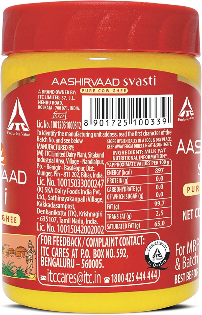 Aashirvaad Svasti Pure Cow Ghee 500ml - Image 3