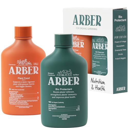 Arber Organic Liquid Plant Food & Fertilizer – Indoor/Outdoor for Houseplants, Vegetables & Flowers, Monstera & Money Tree – OMRI Listed, Pollinator Safe – Easy Weekly Mix (Nutrition & Health Set) - Image 1
