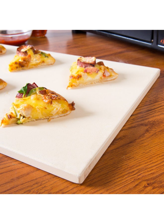 Square Pizza Stone Pizza Stone Roasting Stone Baking Slate High Temperature Cordierite Bread Pizza Tray-Specifications:265*255*8mm - Image 2