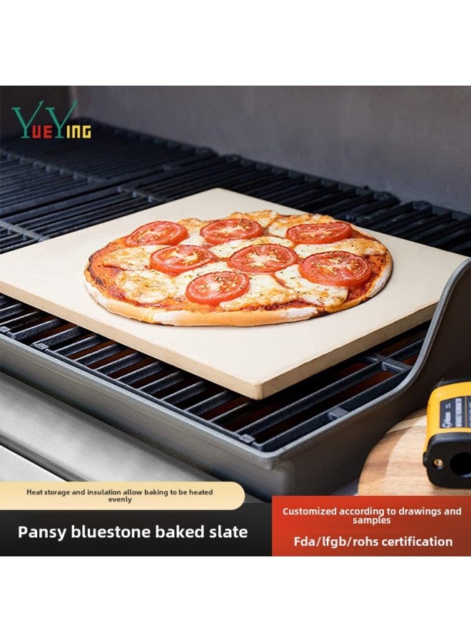 Square Pizza Stone Pizza Stone Roasting Stone Baking Slate High Temperature Cordierite Bread Pizza Tray-Specifications:265*255*8mm - Image 1