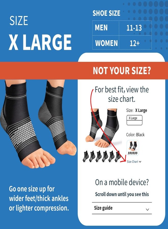 PAPLUS 6 Pairs Plantar Fasciitis Socks for Men & Women, Ankle Brace Compression Socks with Arch Support for Achilles Tendonitis, Heel Pain, Swelling & Arthritis Relief, Black, X-Large - Image 3