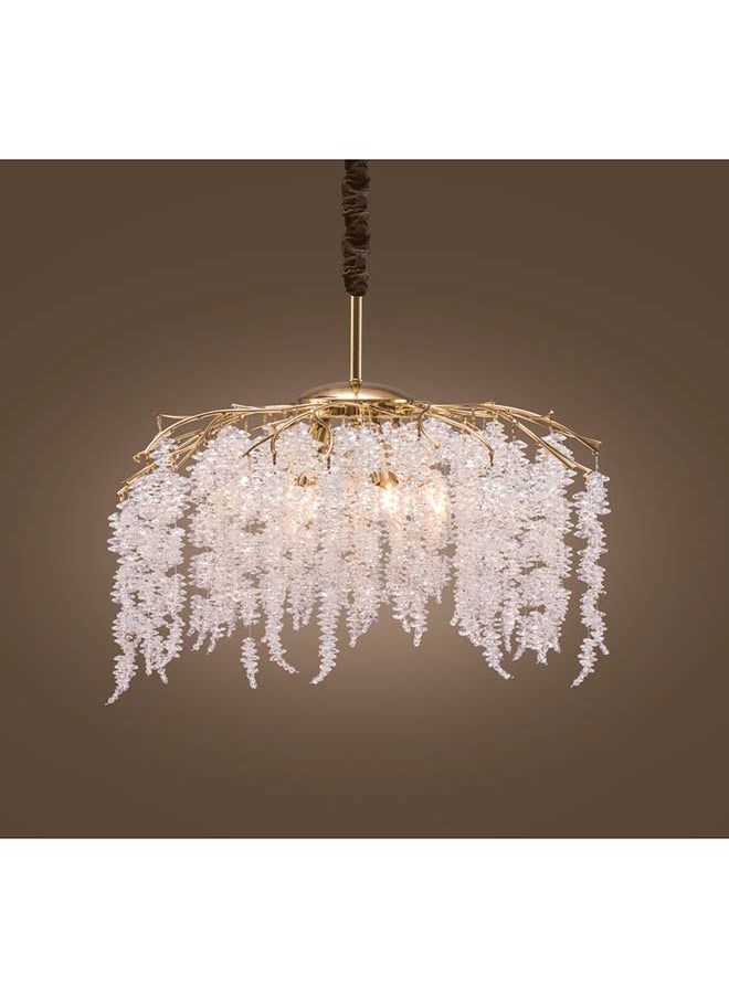 Kandil Egypt - Chandelier With 8 Arms Rosary Branches (Saltergold) (With Crystal Cluster) - Image 1