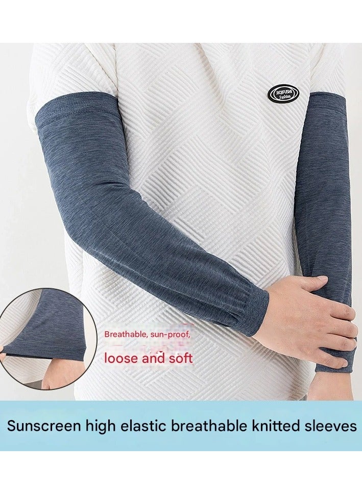 Goolsky All Season Sun Protection Arm Sleeves Unisex Elastic Knit Work Cleaning Protective Arm Covers Breathable Comfortable  - Image 3