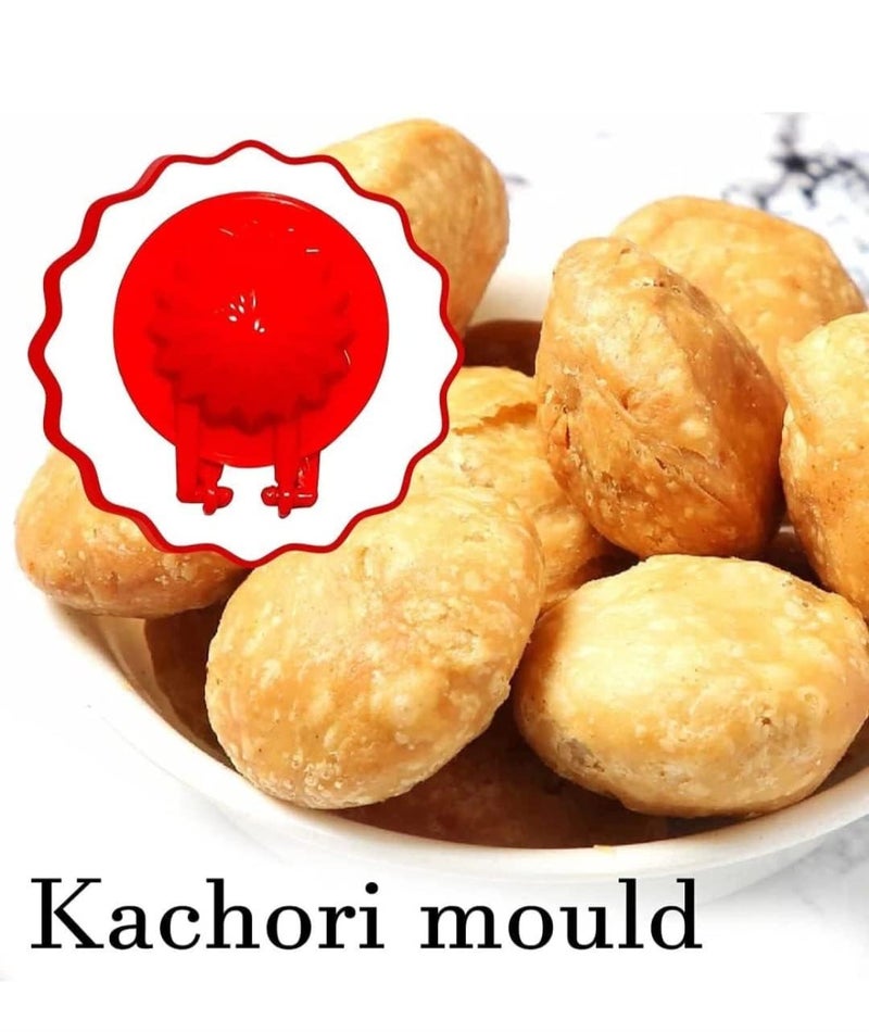 Dweezhet Dweezhet Plastic Gujiya Modak Samosa Kachori Making Mould Set with Ladoo Mould Spoon Combo Pack Kitchen Tool Pie Maker Multicolor 4pcs  - Image 2