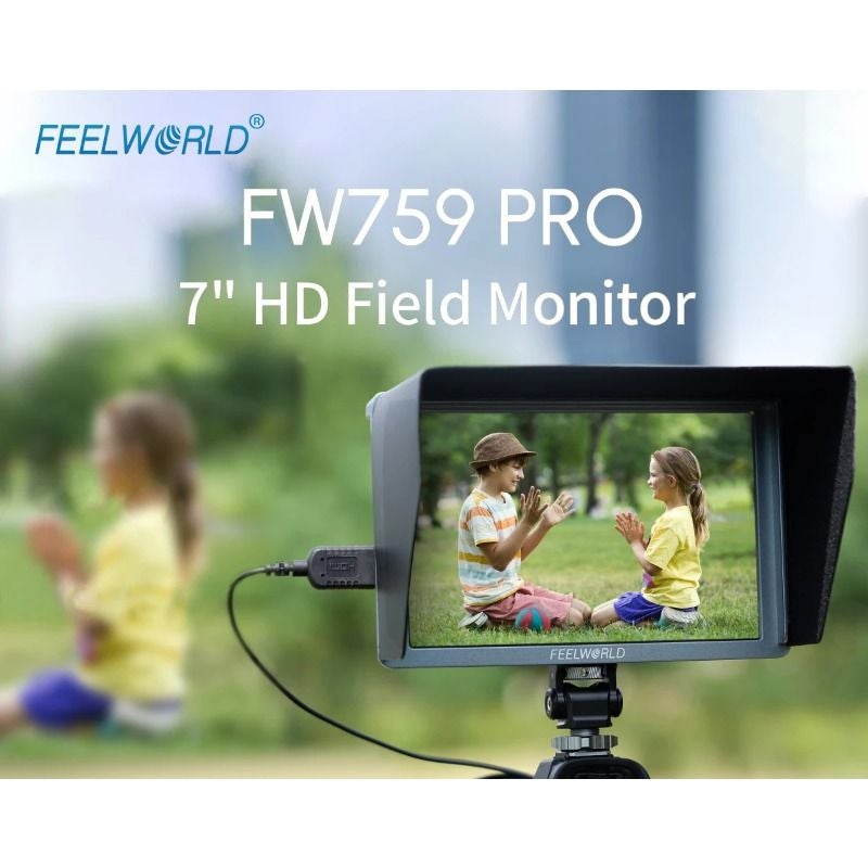Feelworld Fw759 Pro 7-inch On-Camera Touchscreen Monitor 4K Hdmi 1280x800 IPS Field Director Monitor for Video - Image 5