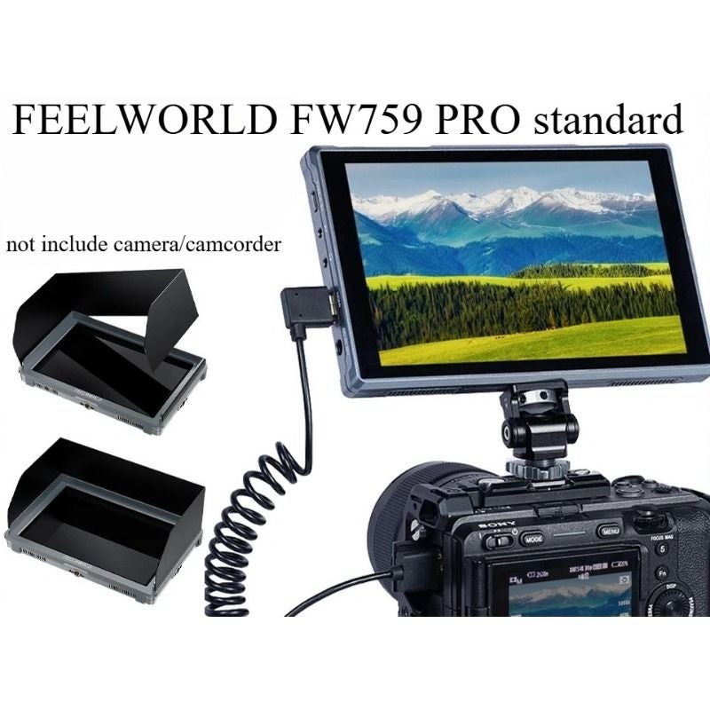 Feelworld Fw759 Pro 7-inch On-Camera Touchscreen Monitor 4K Hdmi 1280x800 IPS Field Director Monitor for Video - Image 1