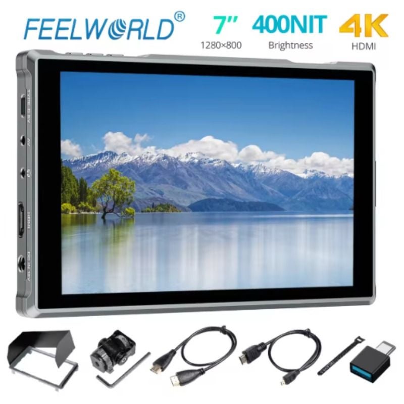Feelworld Fw759 Pro 7-inch On-Camera Touchscreen Monitor 4K Hdmi 1280x800 IPS Field Director Monitor for Video - Image 2