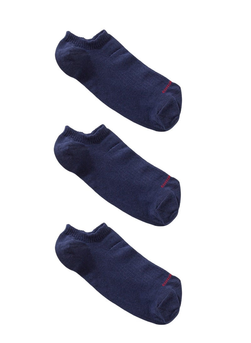 Cottonil Pack of 3 Unisex Mini Socket Socks - Navy - Image 1