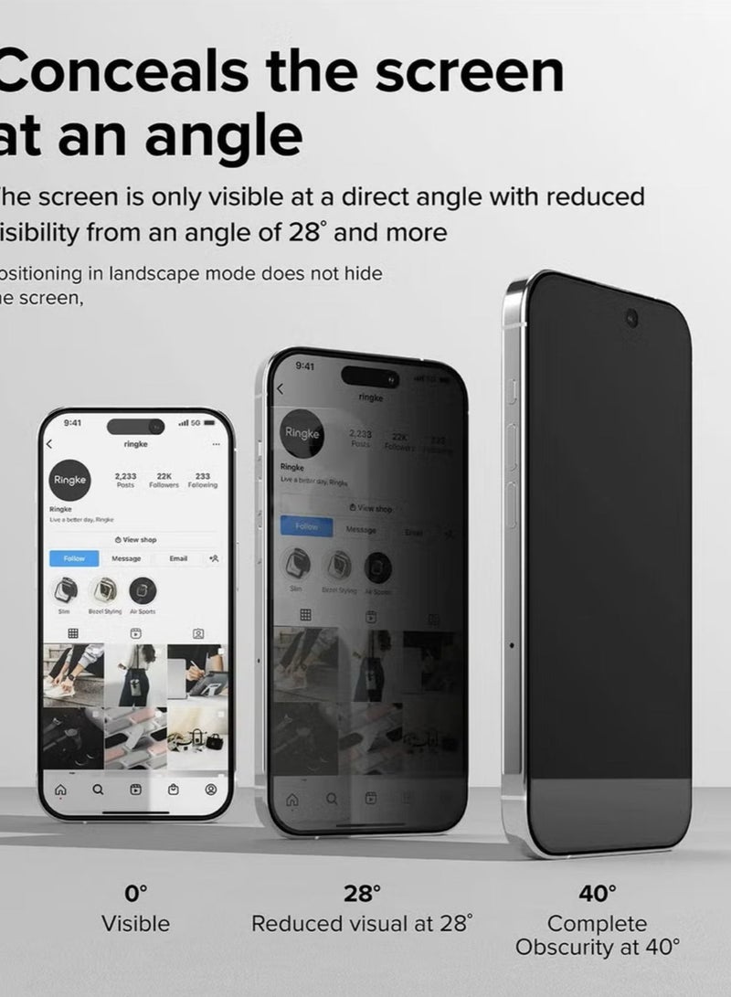 اس-توب واقي شاشة للخصوصية لموبايل ايفون 14 بلس (iPhone 14 Plus)، بدرجة صلابة 9H طبقة من الزجاج المقوى مضادة للتجسس, من S-TOP - Image 3