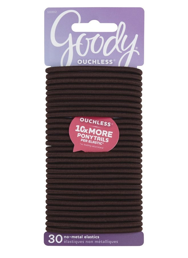 Goody - Goody Women's Ouchless Braided Elastics, Brown, 30 CT (Pack Of 3) - Image 1