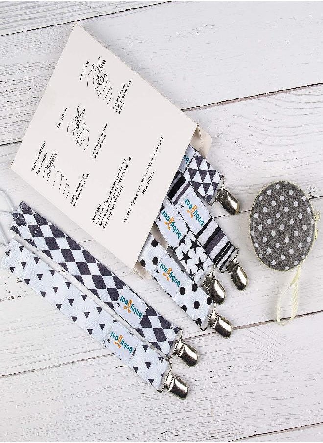 babygoal - Babygoal Pacifier Clips for Boys, 6 Pack Pacifier Holder for Baby Boys and Girls Fits for Most Pacifier Styles and Baby Gift 6PBM05-HZ - Image 1