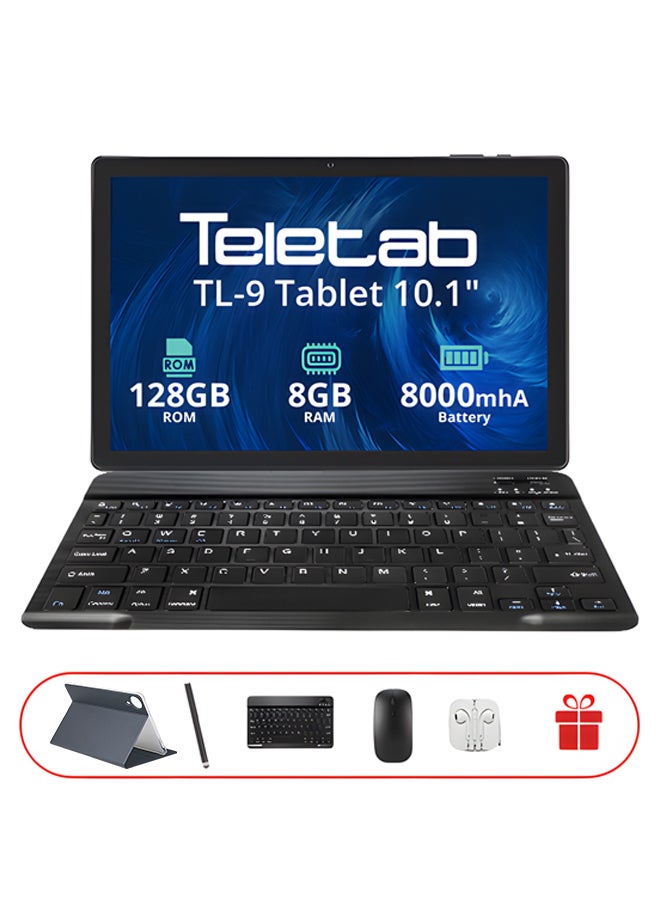 Teletab TL-9 Tablet 10.1-Inch 8GB RAM 128GB WiFi Silver with Grey Leather Cover | Wireless Keyboard | Mouse | Pen | Earphones | Type-C Charger - Image 3