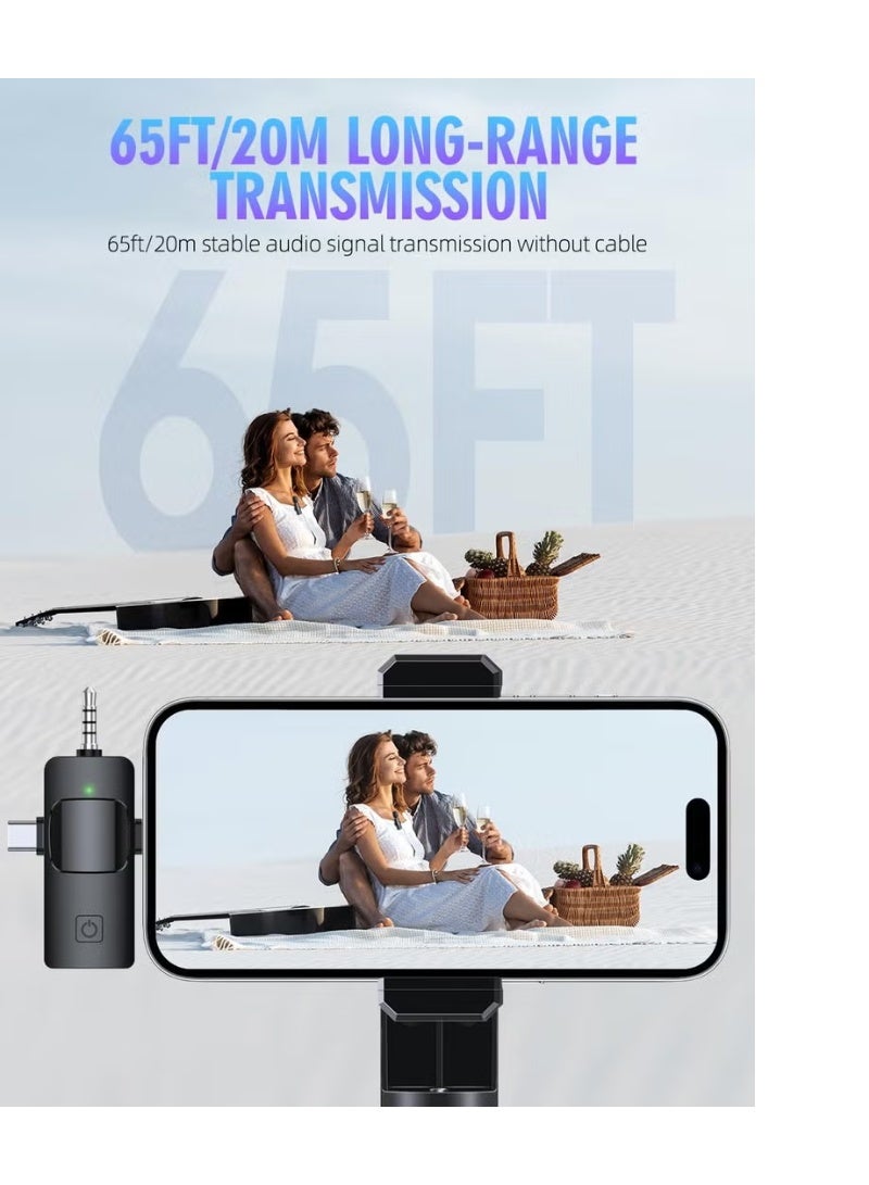 3-in-1 Portable Wireless Mic System – Real-Time Sound for Any Device - Image 2