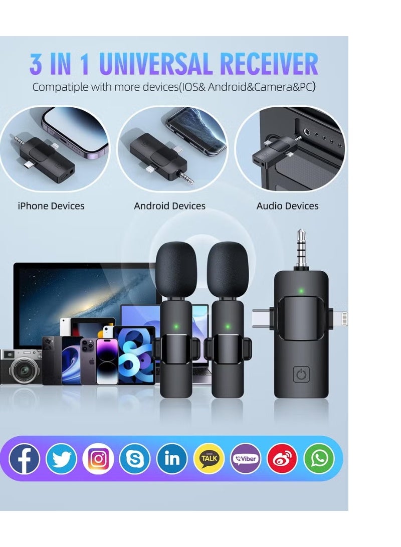 3-in-1 Portable Wireless Mic System – Real-Time Sound for Any Device - Image 5