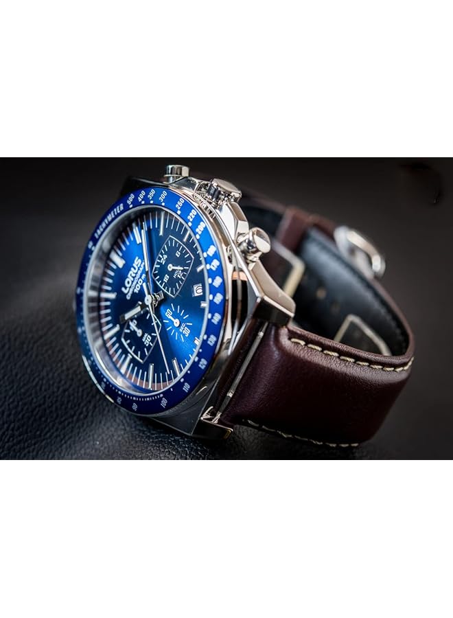 لوراس ساعة رياضية رجالية كوارتز تناظرية بسوار جلدي Rt357Gx9 - Image 3