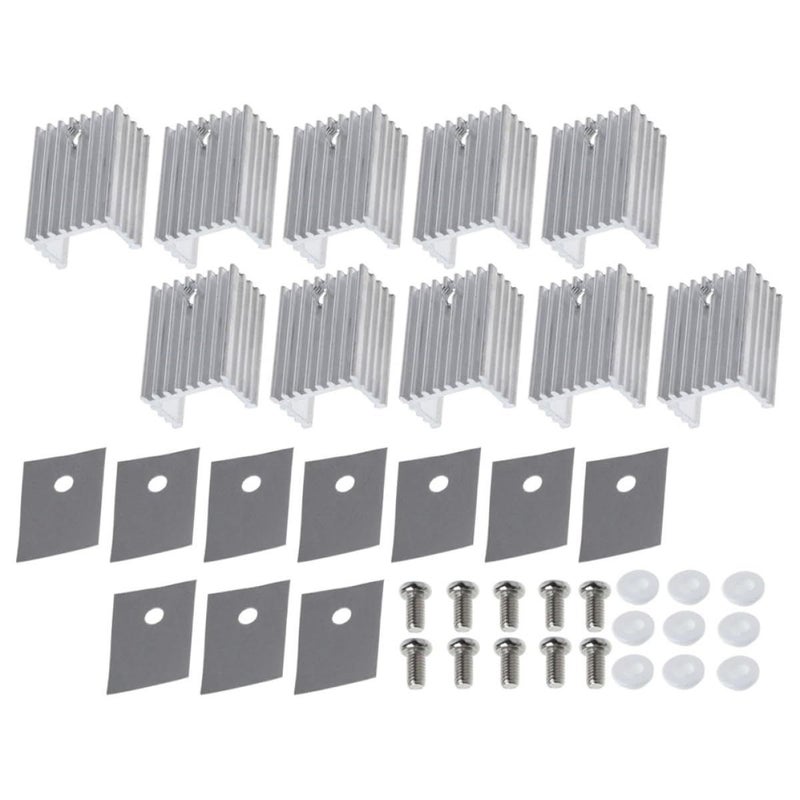 Aluminum Heat Sink 10pcs for High Power Voltage Regulator Module Semiconductor Cooling - Image 2