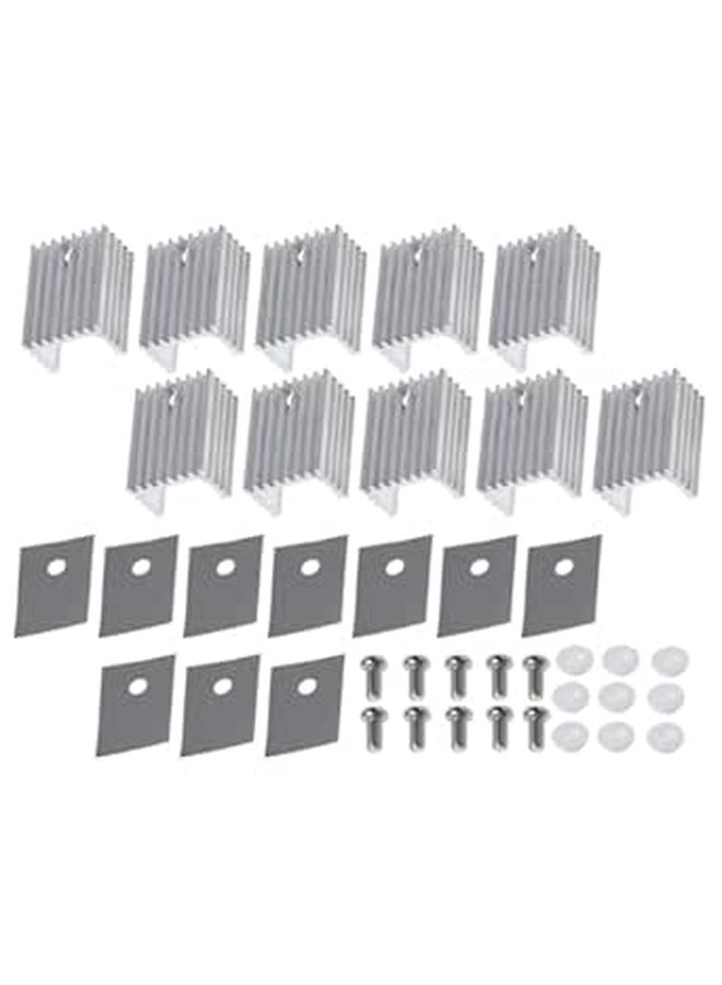 Aluminum Heat Sink 10pcs for High Power Voltage Regulator Module Semiconductor Cooling - Image 1