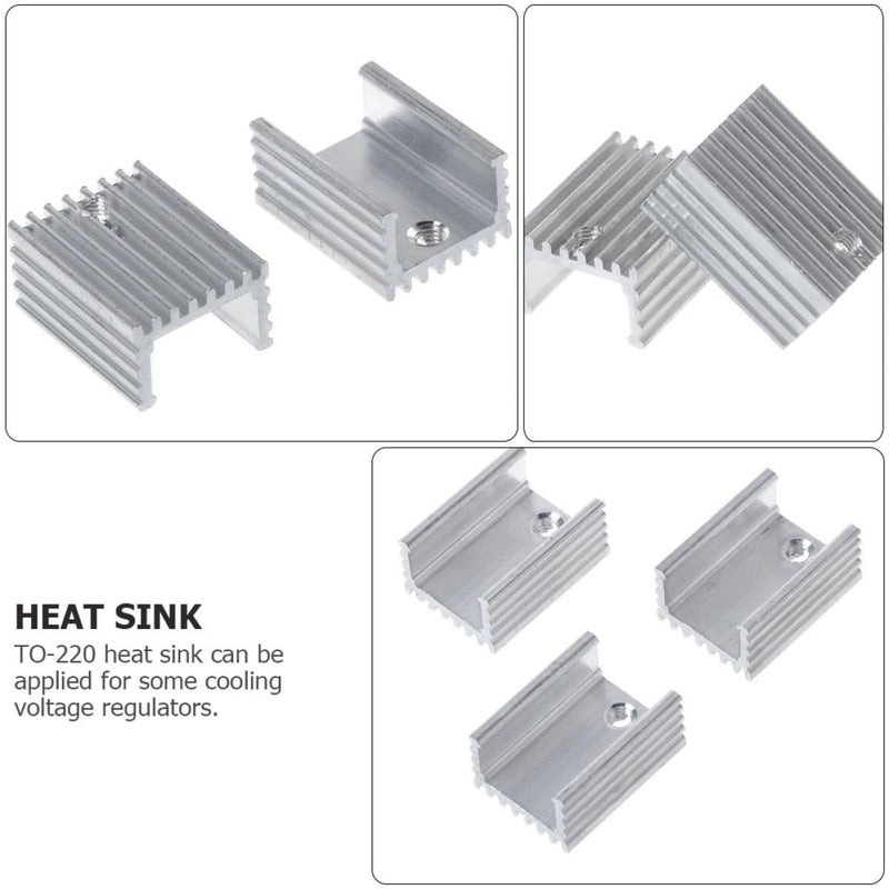 Aluminum Heat Sink 10pcs for High Power Voltage Regulator Module Semiconductor Cooling - Image 4