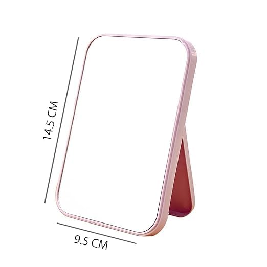 HomeAra Makeup Mirror Desktop Stand Clear Vanity Mirror Carry Portable Folding Mirror Home Makeup Mirror Mirror for Makeup Pink 6 Inch - Image 4
