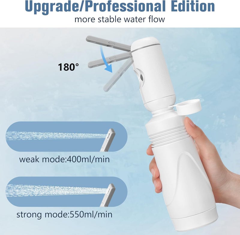 SPACEREST Upgrade Portable Bidet for Travel with 550ml Bottle, No Noise & Waterproof Portable Bidet for Women & Men, Rechargeable Electric Portable Jet Spray, Personal Hygiene & Postpartum Care - Image 3