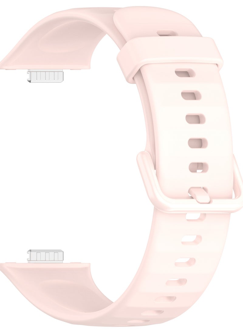 [Applicable to Huawei Watch Fit 3] 2-pack of watch straps, soft silicone watch strap, fashionable waterproof watch strap for men and women (official pink, official green)  - Image 2