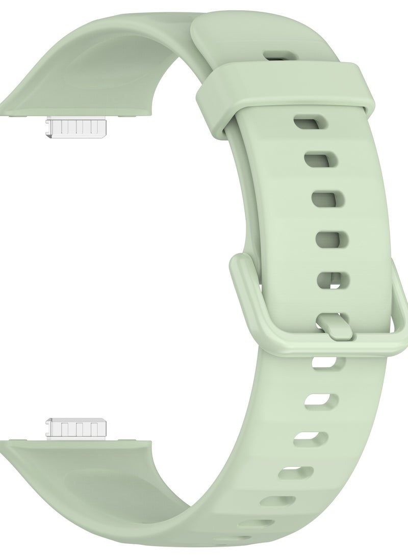 [Applicable to Huawei Watch Fit 3] 2-pack of watch straps, soft silicone watch strap, fashionable waterproof watch strap for men and women (official pink, official green)  - Image 3