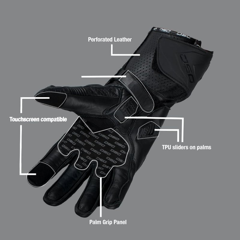 DSG Race Pro Sport Riding Gloves : Yellow Fluo (Size-2XLarge) - Image 4