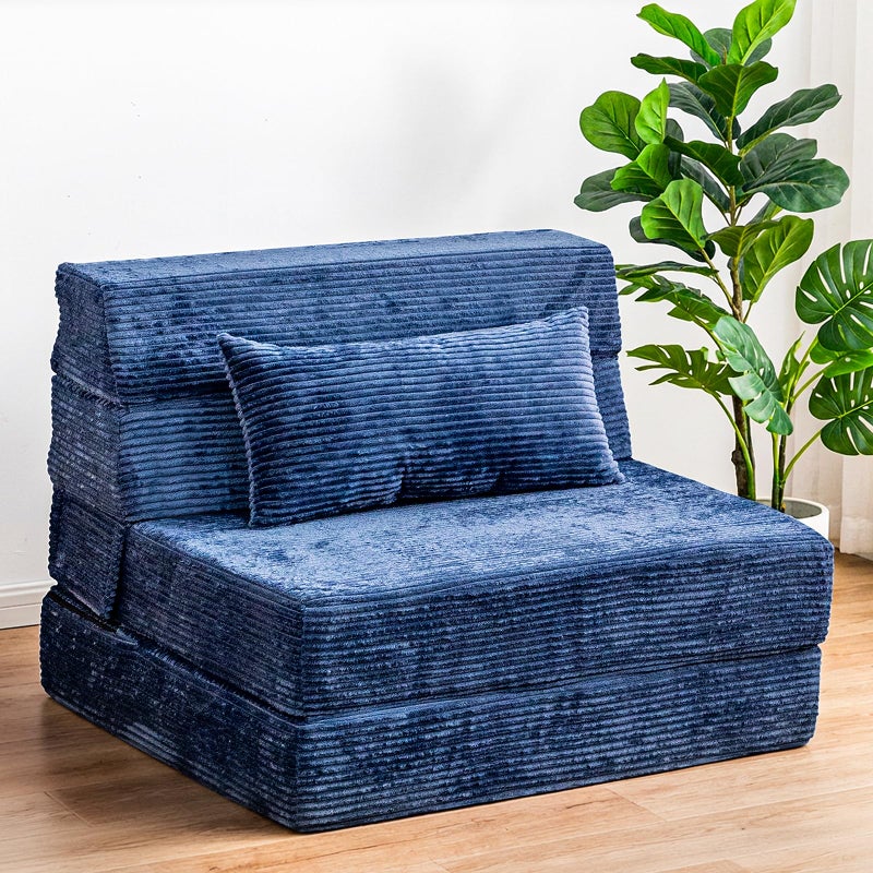Cvortll Folding Sofa Bed, Convertible Sleeper Chair with Pillow, High Density Memory Foam Fold Out Couch, Foldable Mattress Futon Sofa for Living Room/Dorm/Guest Use/Apartment/Home Office - Image 1