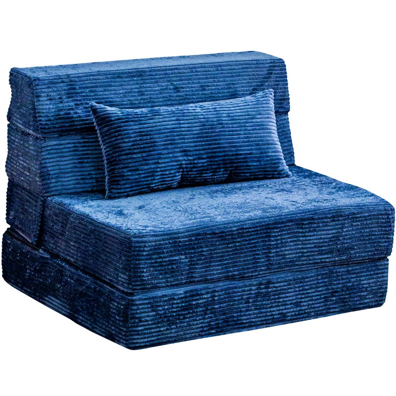 Cvortll Folding Sofa Bed, Convertible Sleeper Chair with Pillow, High Density Memory Foam Fold Out Couch, Foldable Mattress Futon Sofa for Living Room/Dorm/Guest Use/Apartment/Home Office - Image 2