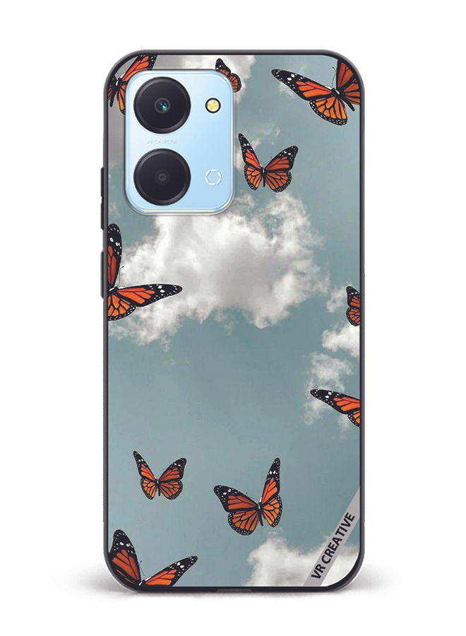 VR CREATIVE Protective Case Cover For Honor Play7T Butterfly Design Multicolour - Image 1