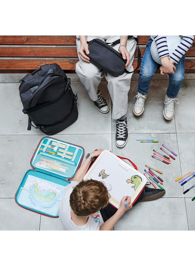 زبون حقيبة رسم محمولة، حمراء، 35×27 سم - Image 4