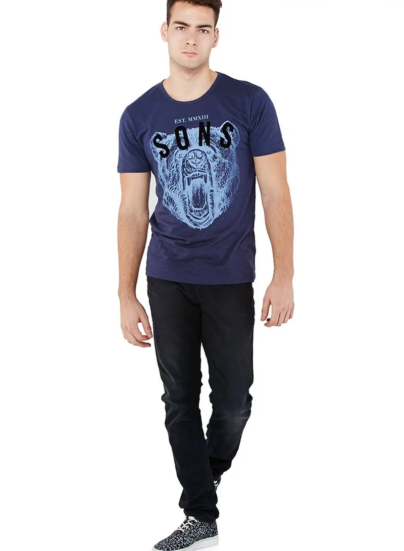 Only & Sons Roar Print T-Shirt