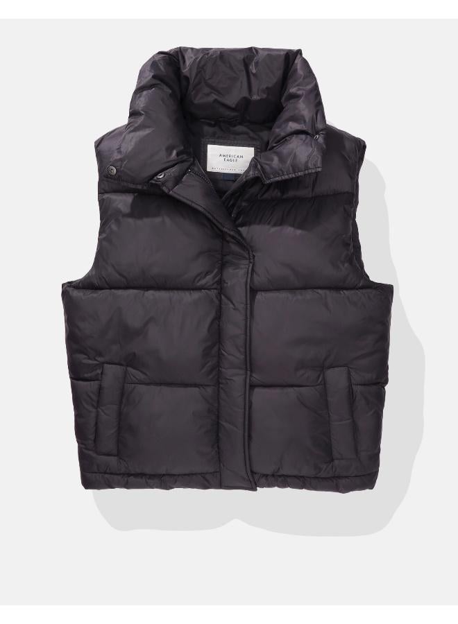 Zip Detailed Puffer Vest Jacket