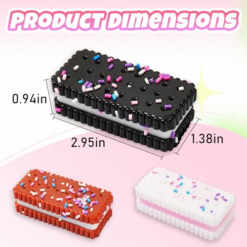 Batorisy Squishy Fidget Toys 3Pack Kawaii Cookies Squeeze Toys for Kids Adults Stress Relief Sensory Toys Kids Squeeze Toys for Anxiety Relief Party Favors Gifts for Girls BoysRectangle - Image 5