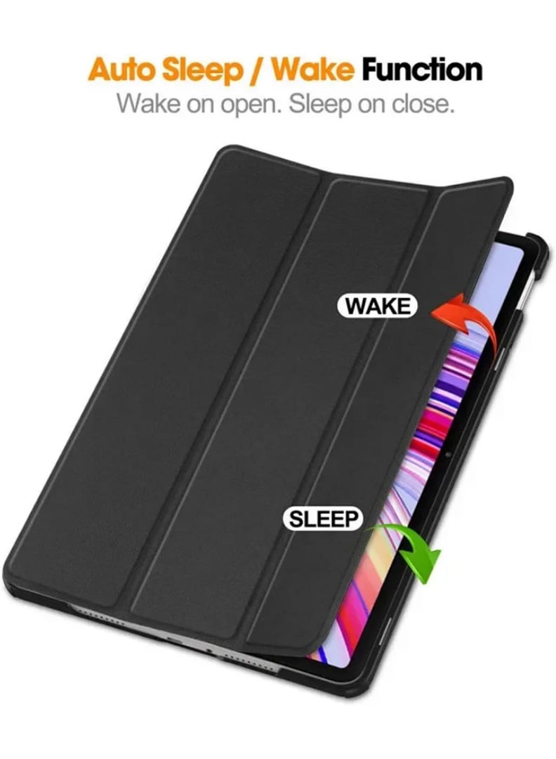 Protective Flip Case For Xiaomi Redmi Pad Pro (2024) With Trifold Stand Auto Wake Sleep Shockproof Cover Triangle Pattern