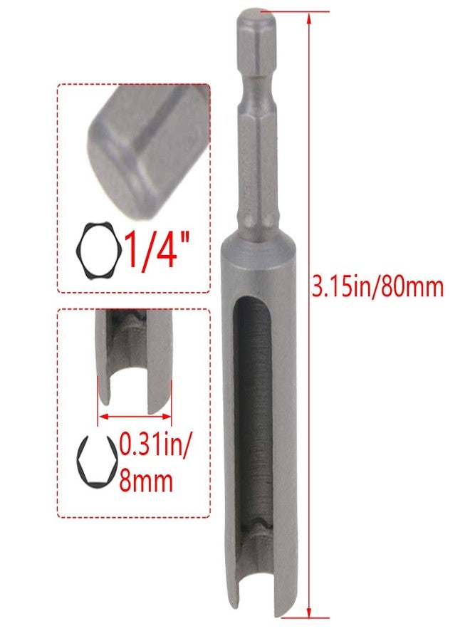 اتول مارت مفك صواميل يو تول مارت ٨ مم، رأس مثقاب سداسي سريع التغيير ١/٤ بوصة، مفتاح ربط مقبس، طول ٨٠ مم - Image 2