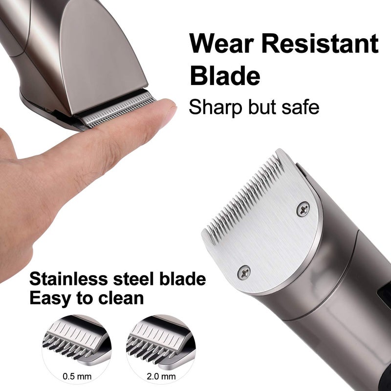 Hatteker Mens Beard Trimmer Hair Clipper Cordless Hair Trimmer Nose Hair Trimmer For Detailing Grooming Waterproof - Image 5