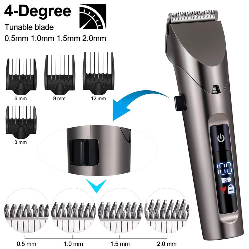 Hatteker Mens Beard Trimmer Hair Clipper Cordless Hair Trimmer Nose Hair Trimmer For Detailing Grooming Waterproof - Image 4