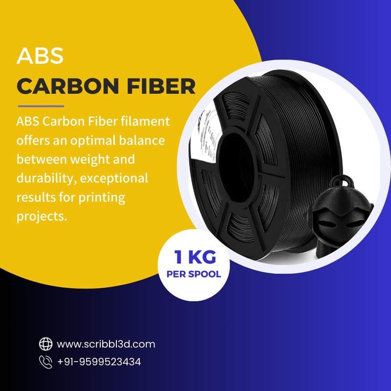 Scribbl3d Premium ABS Carbon Fibre 3D Printing Filaments - Image 2