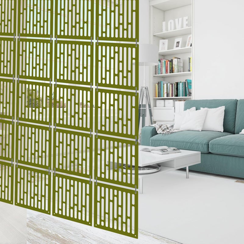 Olive Tree Olive Tree 12Pcs Hanging Room Divider Panel Modern Hanging Screen Partition for Home Decoration Living Room 115 x 115 12 PanelsOTD9092  - Image 2