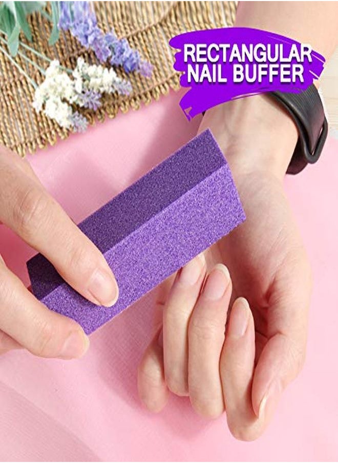 HNYYZL Re Nail File Kit-3Pcs Double Sided Nail File, Rectangular Nail Buffer, 4 Step Buffing Block, 3Pcs Cuticle Clipper & Pusher, And Nail Brush, Complete Nail Kit With Buffer For Salon Nail Art  - Image 4