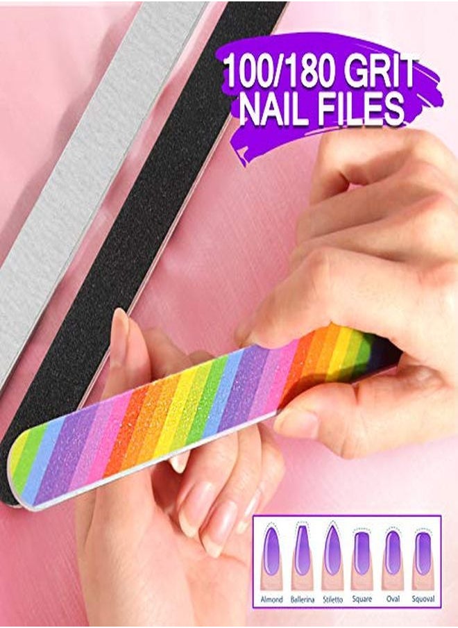 HNYYZL Re Nail File Kit-3Pcs Double Sided Nail File, Rectangular Nail Buffer, 4 Step Buffing Block, 3Pcs Cuticle Clipper & Pusher, And Nail Brush, Complete Nail Kit With Buffer For Salon Nail Art  - Image 3