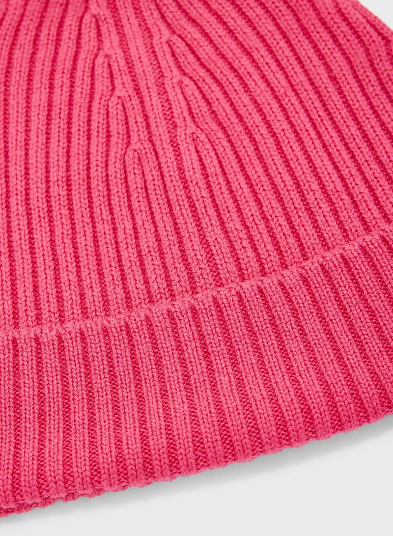 LACOSTE Logo Printed Knitted Cap