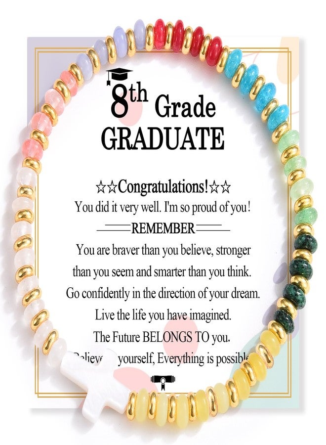 FIEEFX 8th Grade Graduation Gifts for Girls 2026 Middle School Graduation Card Decorations Bracelet Jewelry Presents for Girls Her Daughter Granddaughter Sister Niece Girlfriend Friend - Image 1
